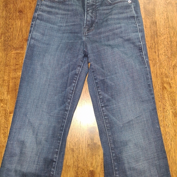 Good American Good Flare Stretch Denim Jeans in Deep Indigo Dark Wash 00/24 - Picture 4 of 8